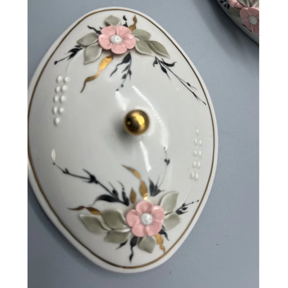 Fenix Kislovodsk Russian‎ Porcelain Floral Candy/Trinket Dish